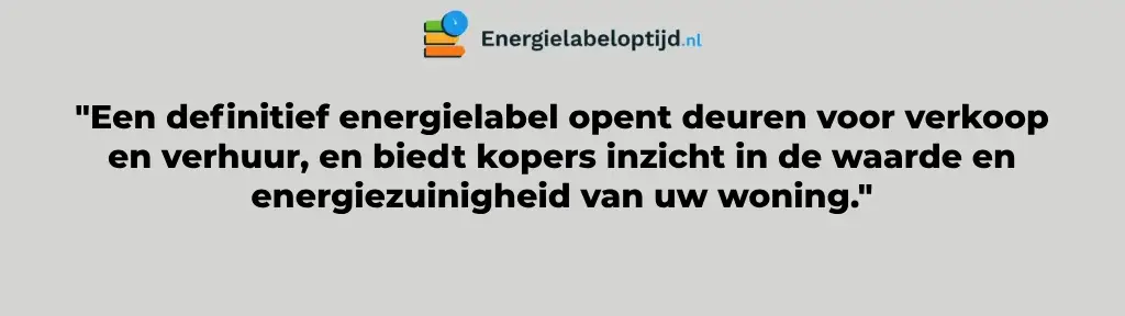 Definitief energielabel quote